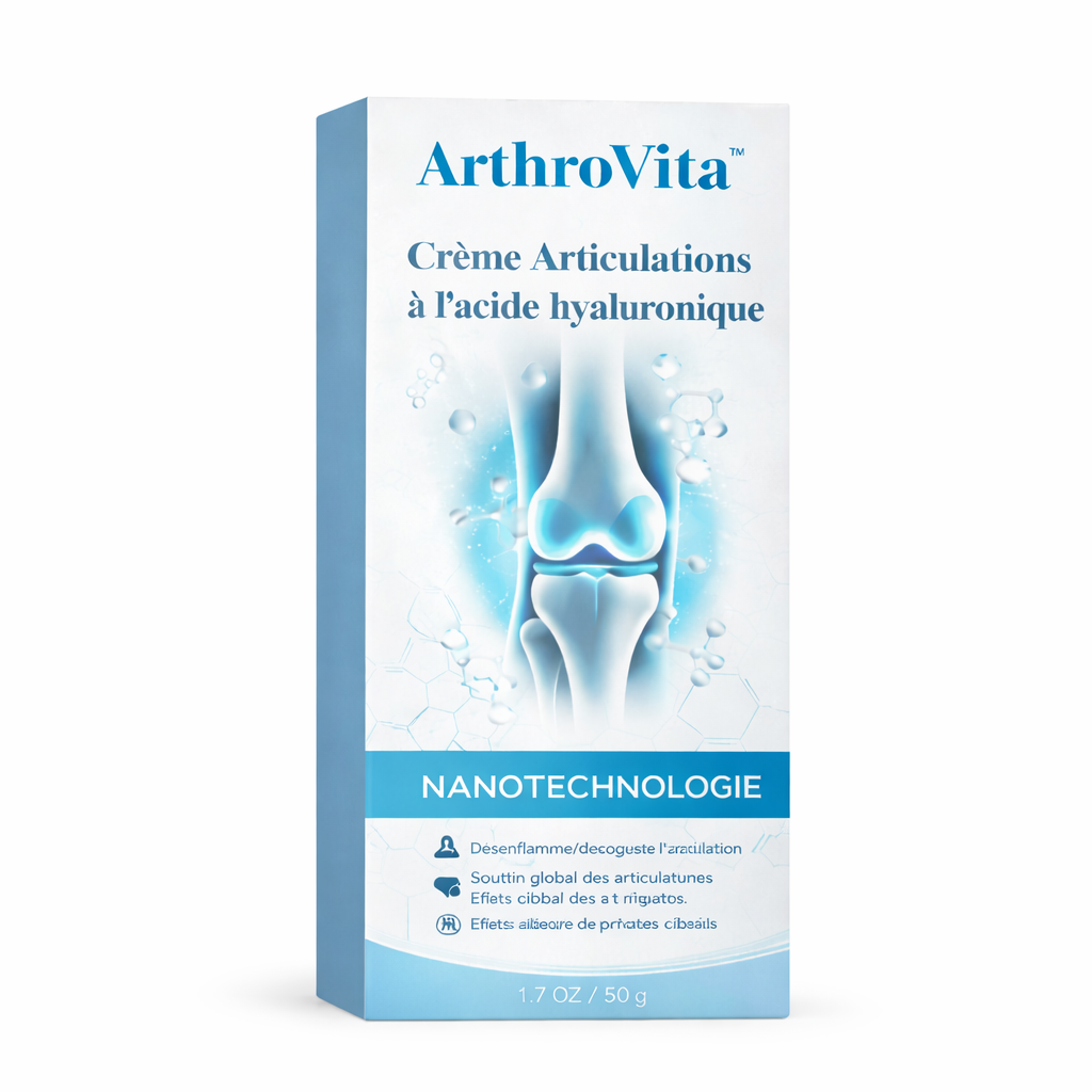 ArthroVita™ Crème Articulations à l’Acide Hyaluronique | Supprime la douleur de l’arthrose en 2 minutes !