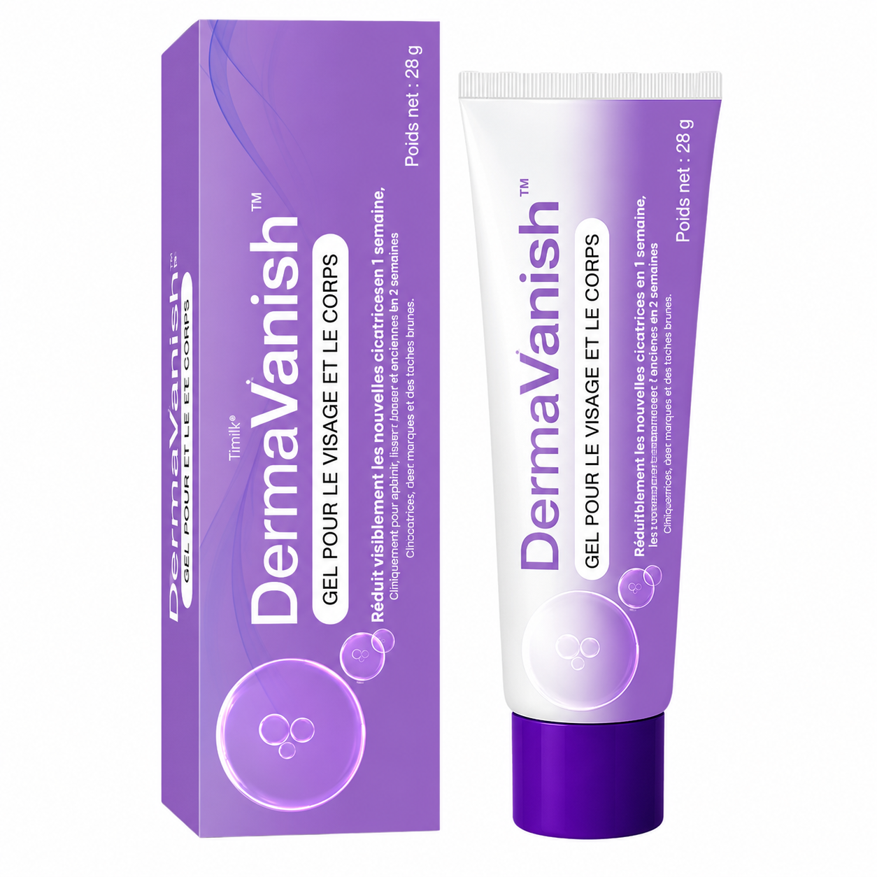DermaVanish™ Gel Anti-Cicatrices Visage & Corps | Effacez l’apparence des marques d’acné, brûlures et cicatrices sans laser ni chirurgie !