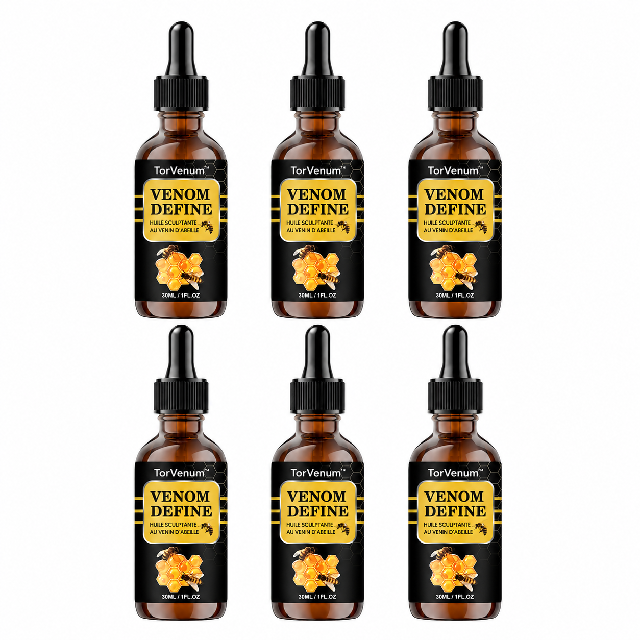 TorVenum™ Huile Sculptante au Venin d’Abeille | Raffermissez votre torse et retrouvez un buste plus viril dès les premières applications !