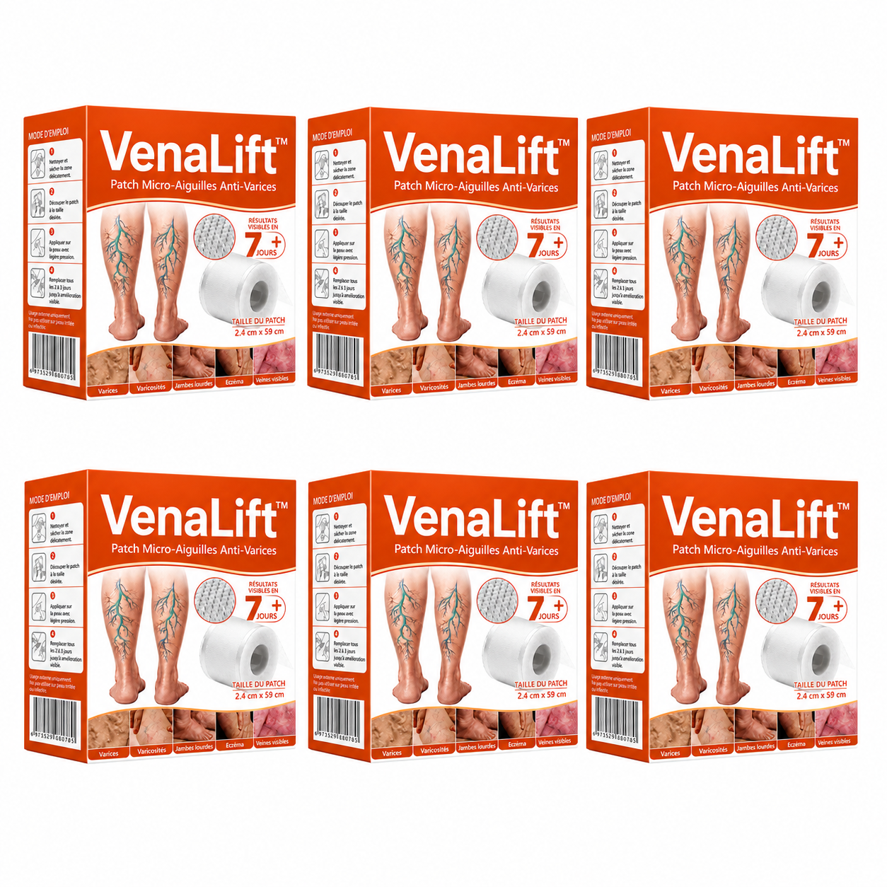 VenaLift™ Patch Micro-Aiguilles Anti-Varices | Atténuez veines apparentes, jambes lourdes et gonflements dès les premières applications !