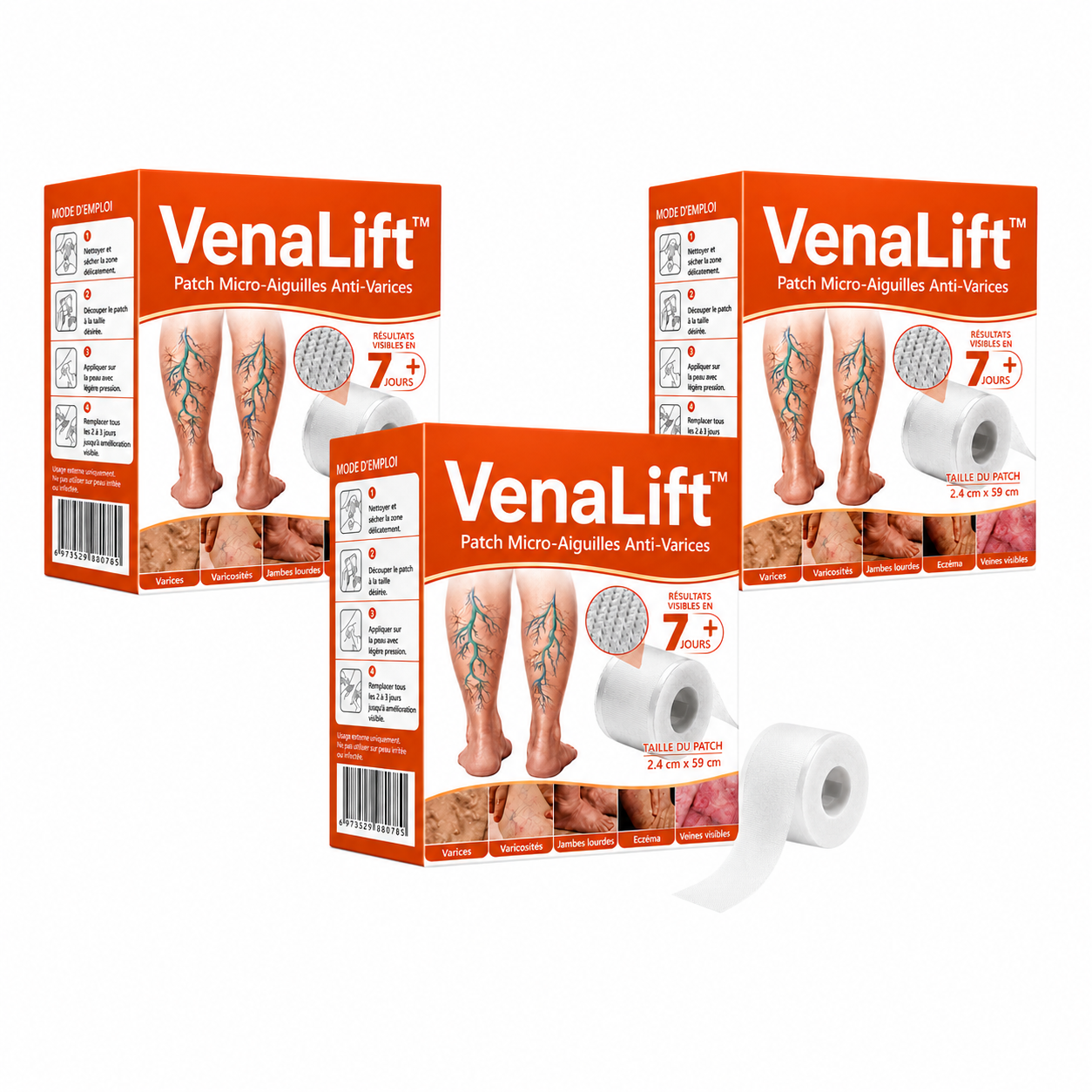 VenaLift™ Patch Micro-Aiguilles Anti-Varices | Atténuez veines apparentes, jambes lourdes et gonflements dès les premières applications !
