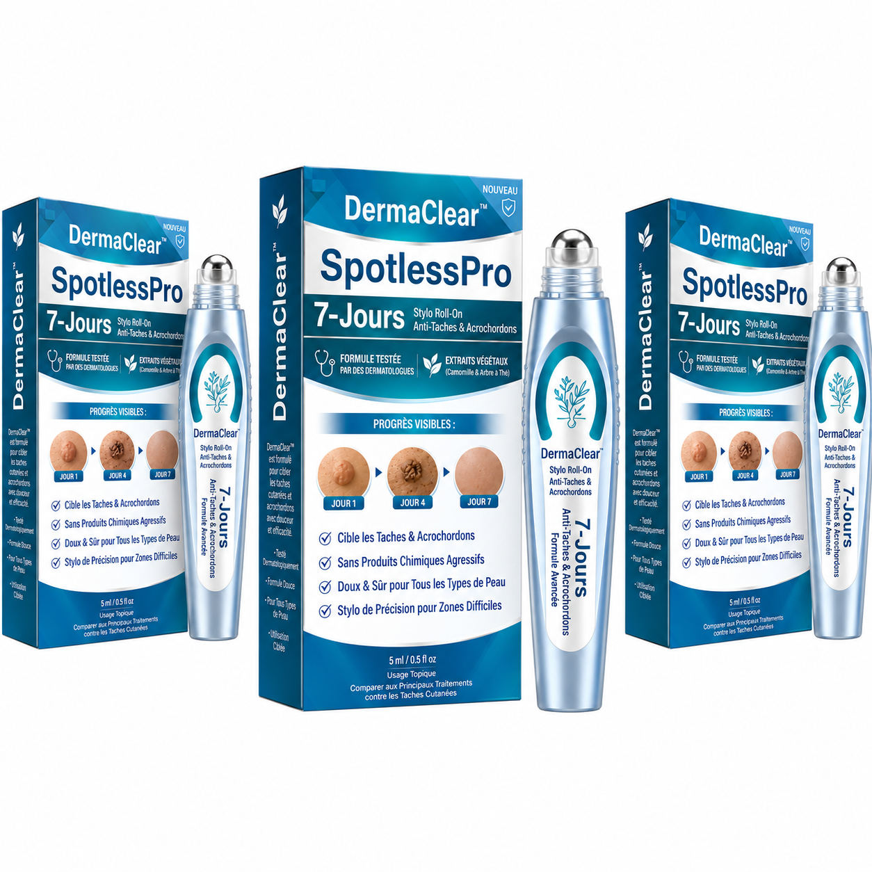 DermaClear™ Stylo Roll-On Anti-Taches & Acrochordons | Supprimez les imperfections visibles dès 7 jours, sans brûlure ni chirurgie !