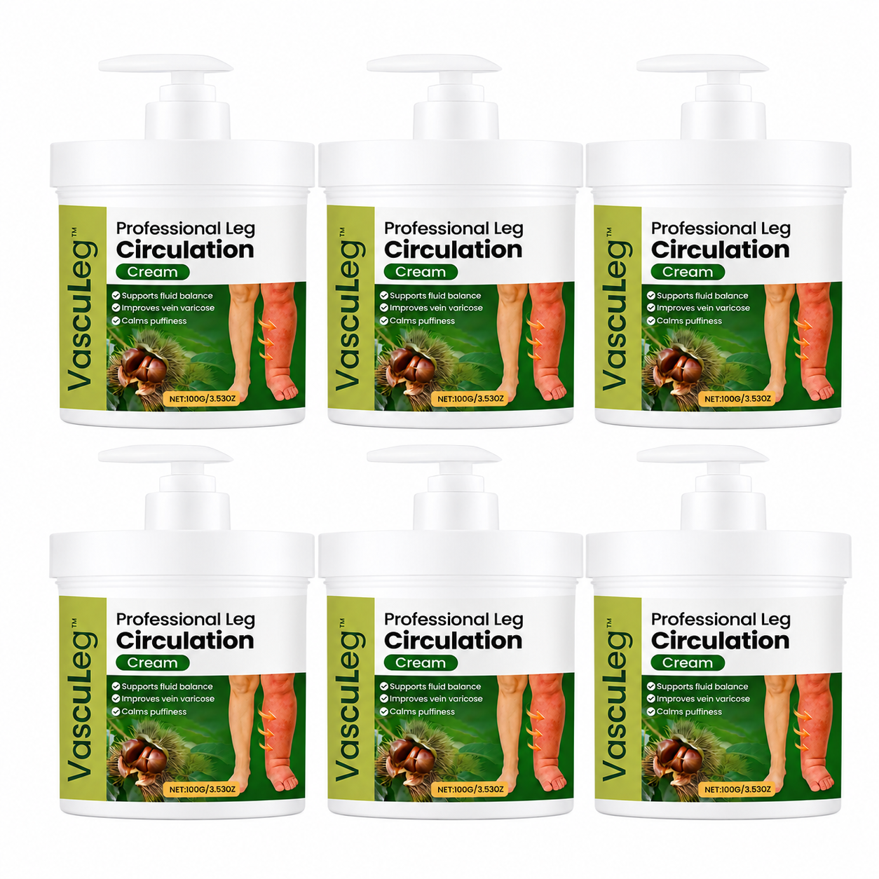 VascuLeg™ Crème Circulation & Jambes Lourdes | Retrouvez des jambes légères en 48h, sans bas de contention ni massage douloureux !