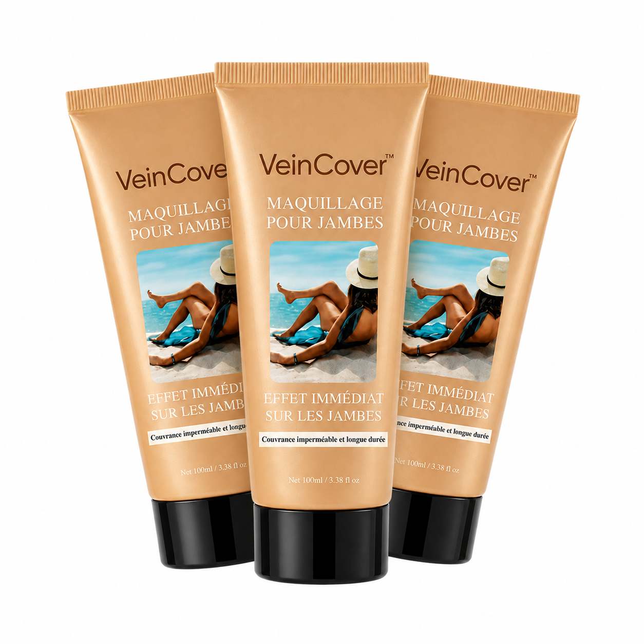 VeinCover™ Crème Camouflage Varices & Imperfections | Retrouvez des jambes nettes, lisses et lumineuses dès la première application !