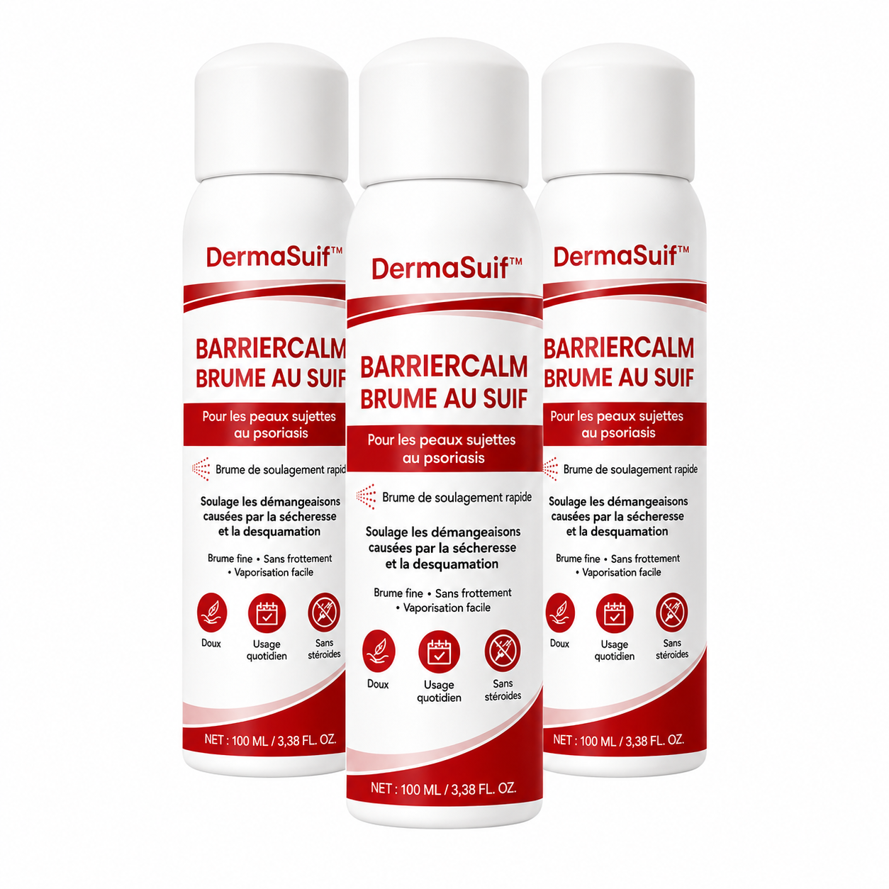 DermaSuif™ Spray Anti-Eczéma au Suif de Bœuf | Stoppez les démangeaisons, rougeurs et plaques sèches sans frotter votre peau !