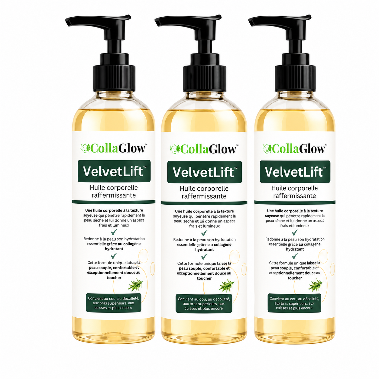 VelvetLift™ Huile au collagène | Raffermit et lifte la peau relâchée jusqu’à 98 % en 24 heures !