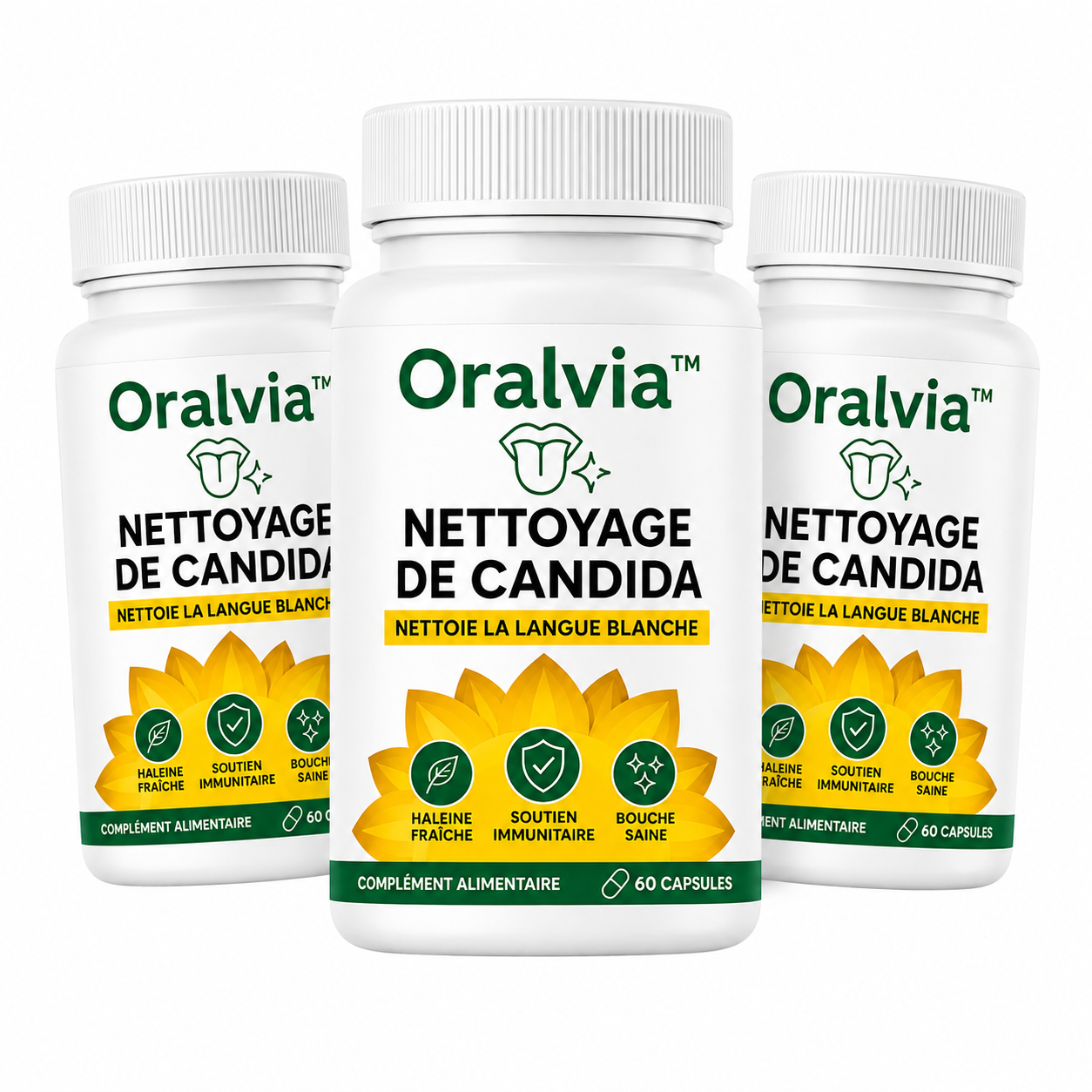 Oralvia™ Capsules Haleine & Candida | Éliminez la mauvaise haleine et le Candida en 2 jours !