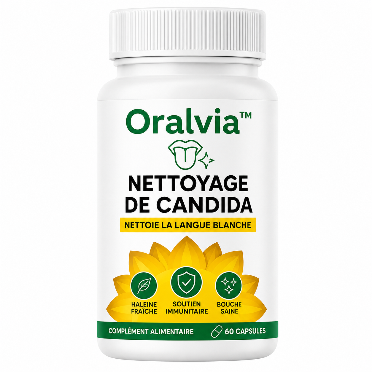 Oralvia™ Capsules Haleine & Candida | Éliminez la mauvaise haleine et le Candida en 2 jours !