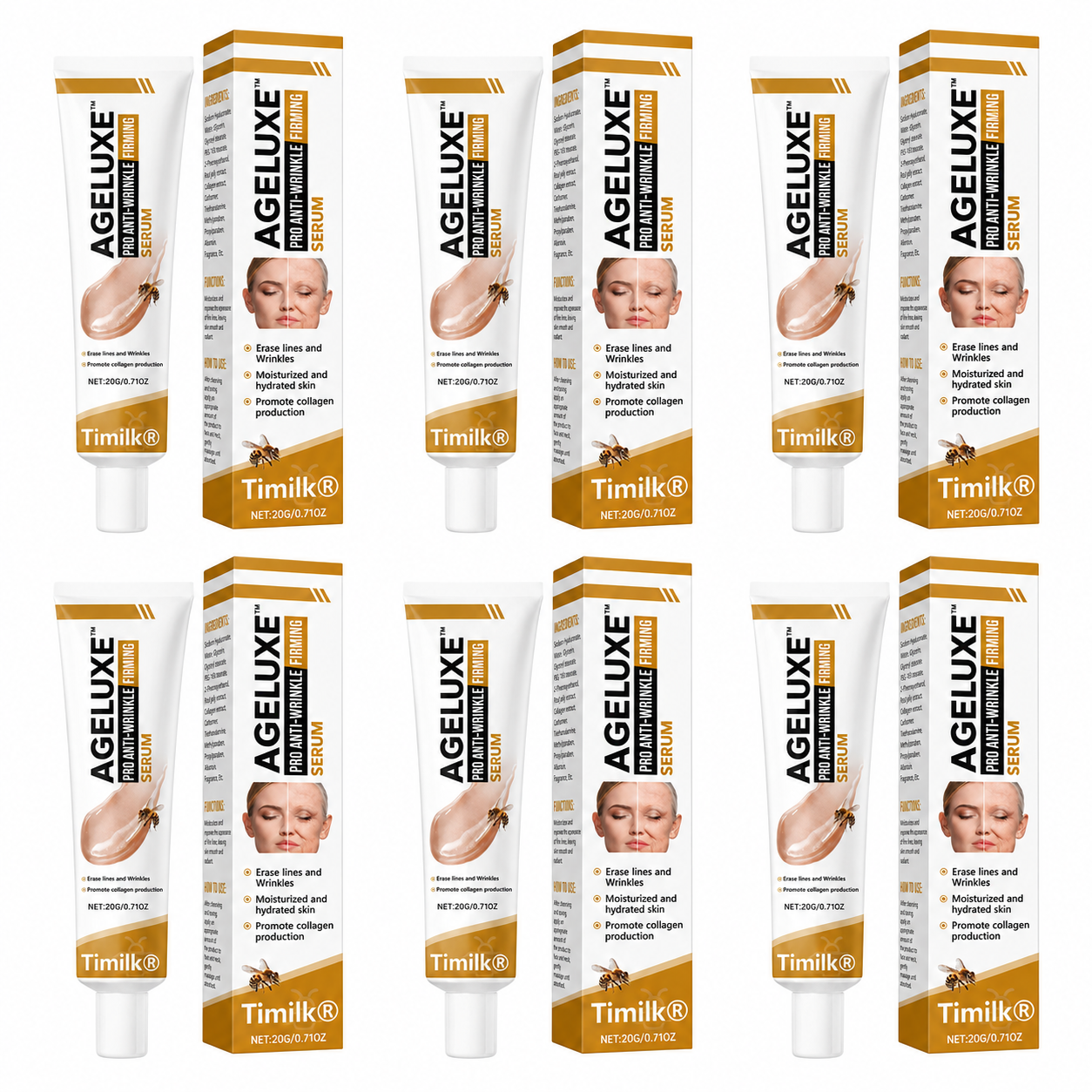 AgeLuxe™ Sérum Anti-Rides Raffermissant | Lissez visiblement vos rides et raffermissez votre peau en 7 jours !
