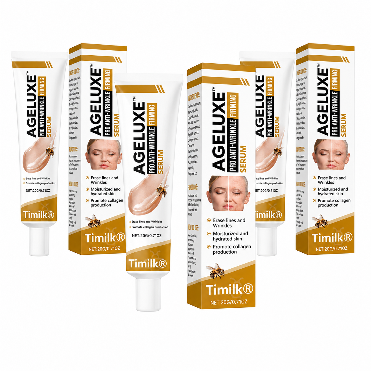 AgeLuxe™ Sérum Anti-Rides Raffermissant | Lissez visiblement vos rides et raffermissez votre peau en 7 jours !