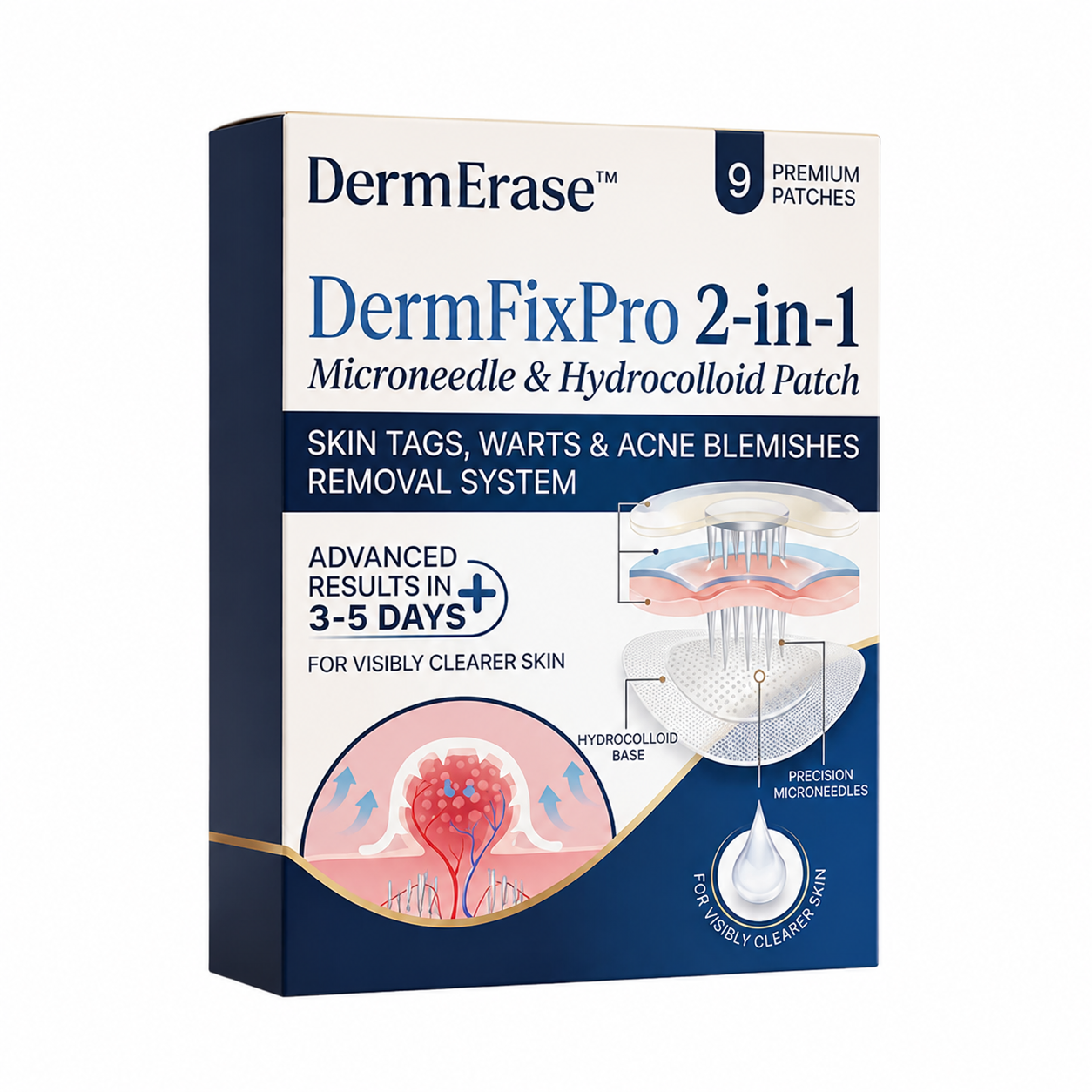 DermErase™ Patch Micro-Aiguilles 2-en-1 | Éliminez acrochordons et imperfections visibles en 5 jours, sans couper ni brûler !