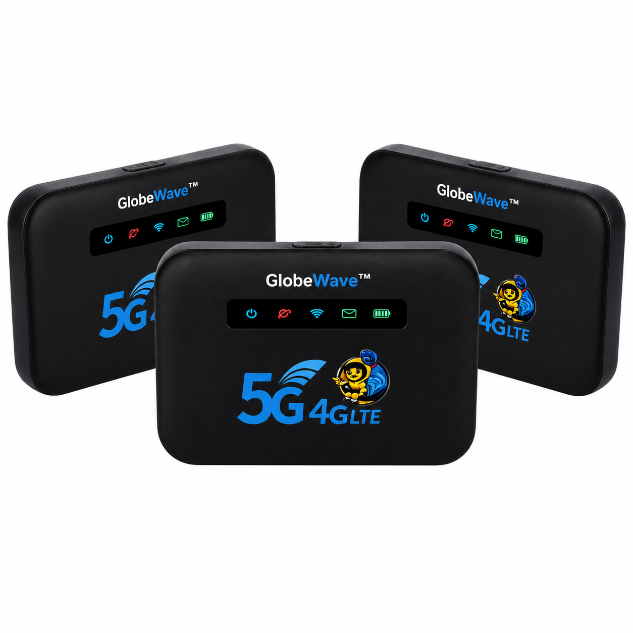 GlobeWave™ Routeur WiFi Mondial | Internet 4G/5G dans 196 pays en 5 secondes chrono, sans surcoût !