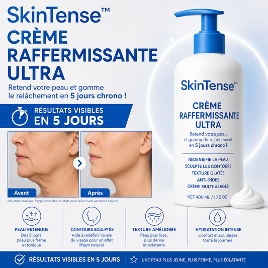 SkinTense™ Crème Raffermissante Ultra | Retend votre peau et gomme le relâchement en 5 jours chrono!
