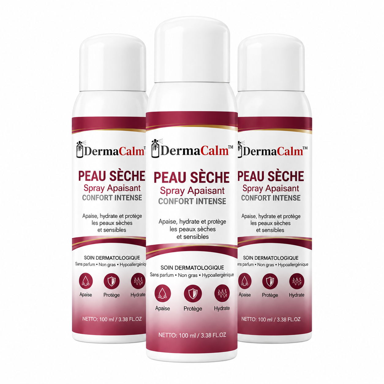 DermaCalm™ Spray Peau Sèche & Psoriasis | Une réduction visible des démangeaisons et des rougeurs en 2 semaines !