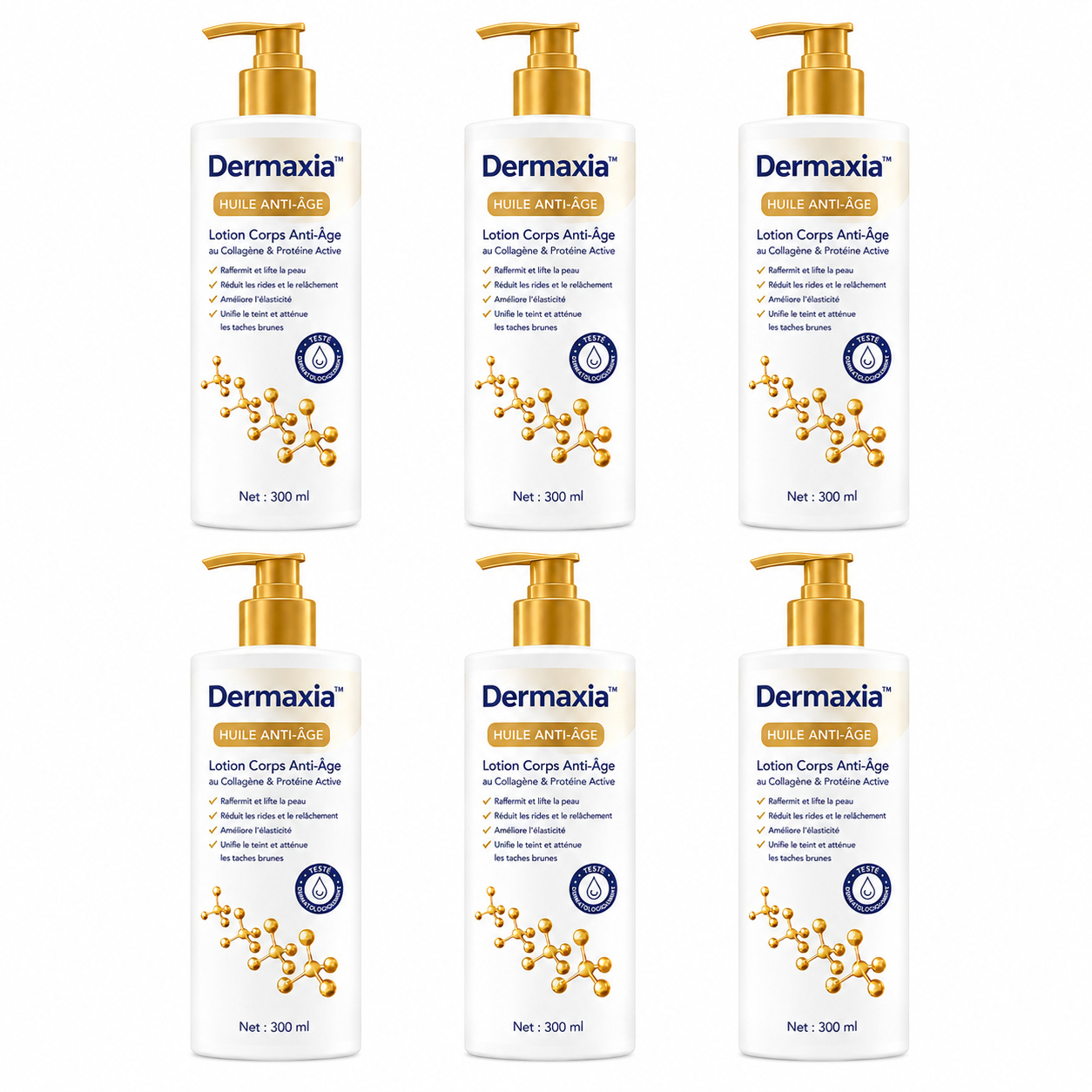 Dermaxia™ Huile Anti-Âge | Lifte votre peau et élimine le relâchement jusqu’à 98 % en seulement 24 heures !