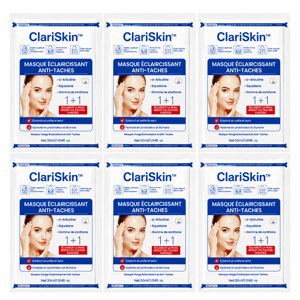 ClariSkin™ Masque Anti-Taches | Efface taches, marques et zones foncées dès la première application !