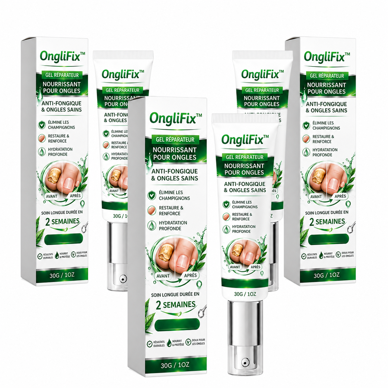 OngliFix™ Gel Réparateur Ongles | Stoppe la mycose et répare les ongles cassants en quelques jours !
