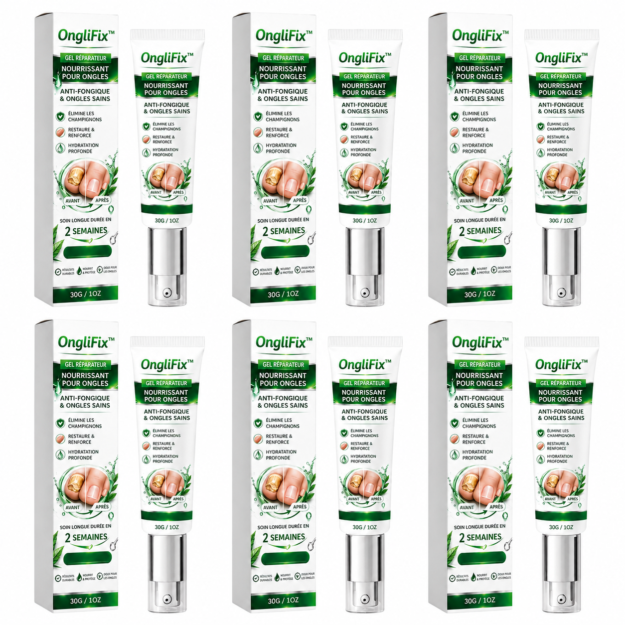 OngliFix™ Gel Réparateur Ongles | Stoppe la mycose et répare les ongles cassants en quelques jours !