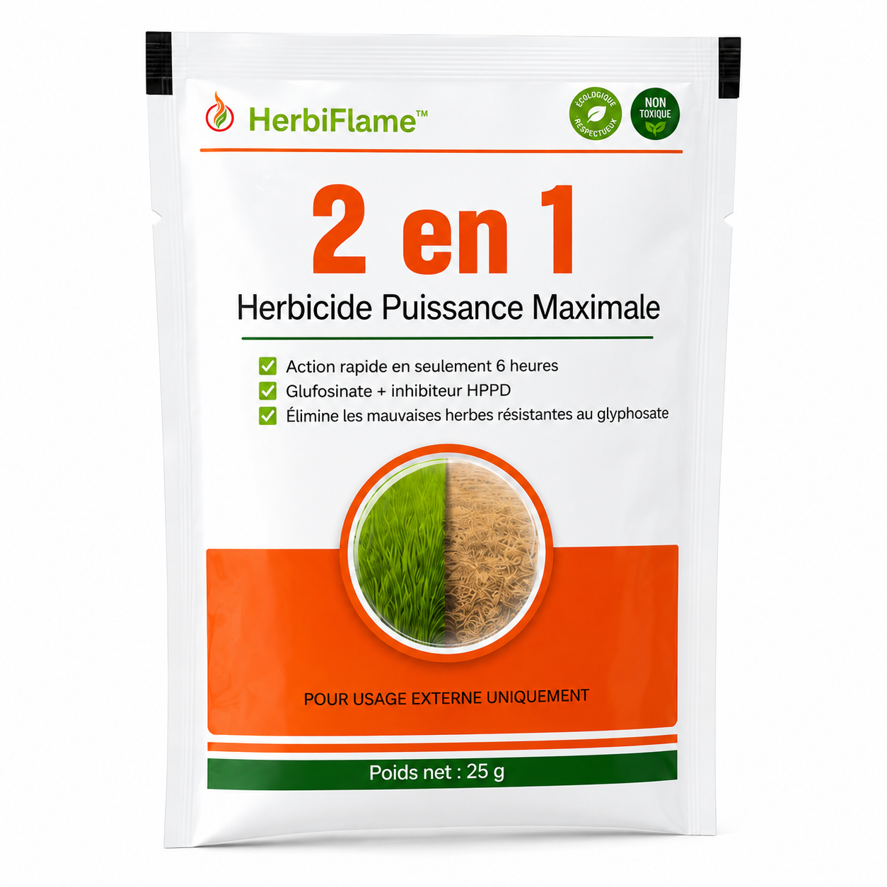 HerbiFlame™ Désherbant 2-en-1 Ultra-Puissant | Élimine les mauvaises herbes en 6 heures chrono !
