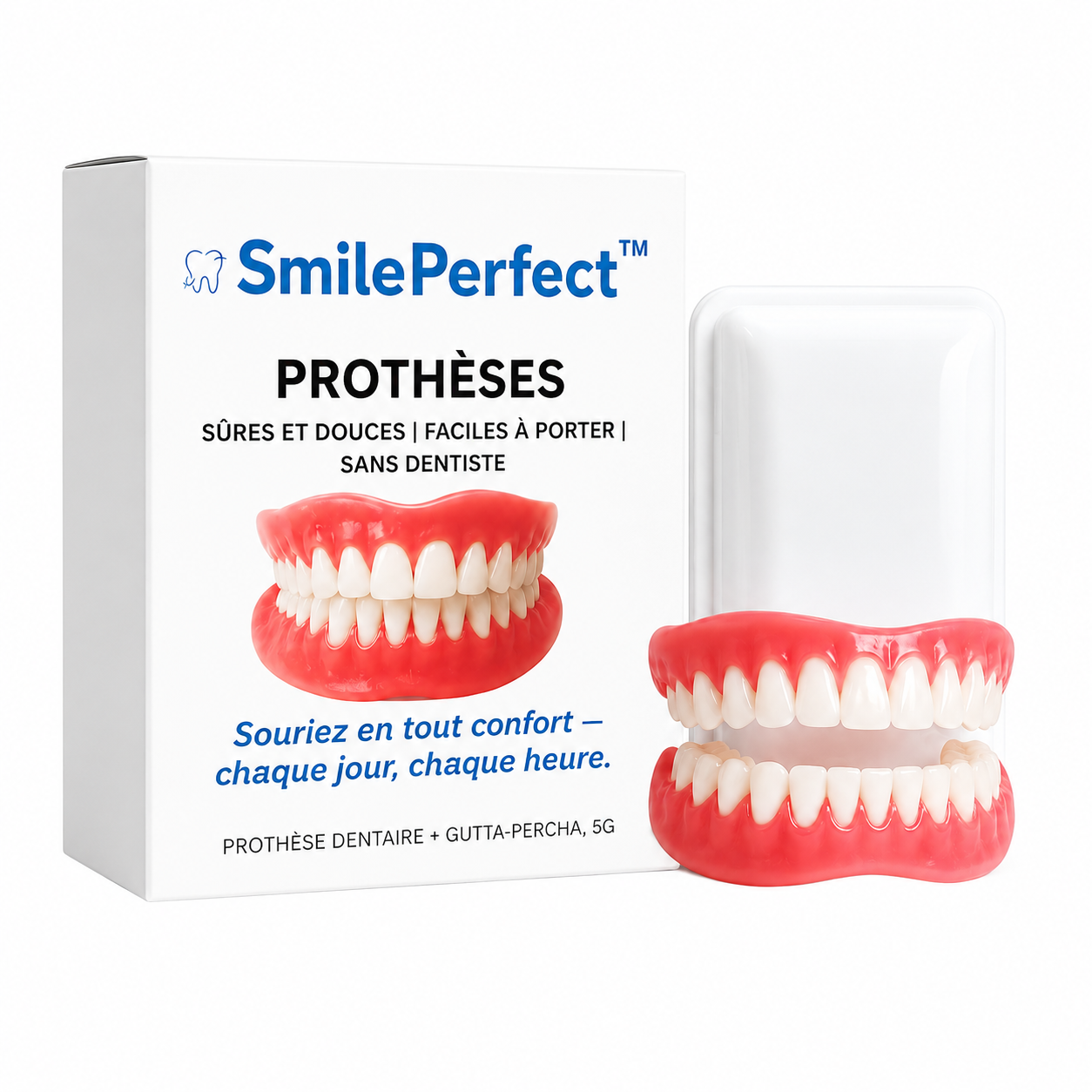 SmilePerfect™ Prothèses dentaires | Retrouvez votre sourire naturel en 3 minutes !