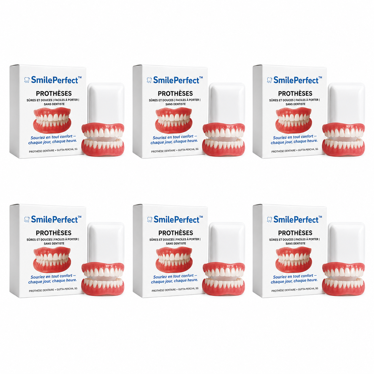 SmilePerfect™ Prothèses dentaires | Retrouvez votre sourire naturel en 3 minutes !