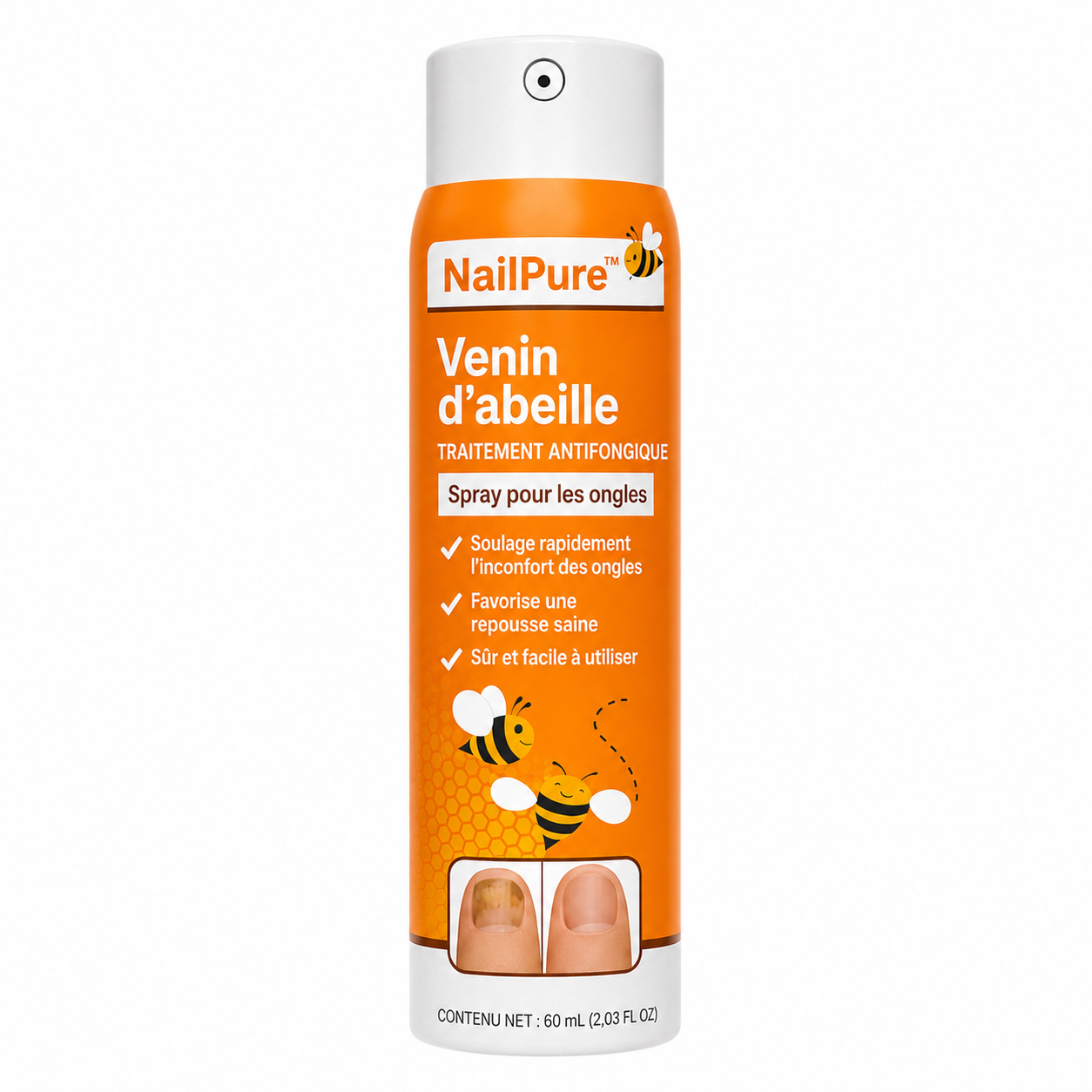 NailPure™ Spray antifongique | Éliminez 99 % des mycoses des ongles en seulement 3 jours !