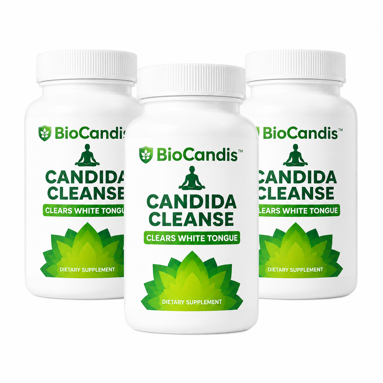 BioCandis™ Capsules Intestinales 3-en-1 | Stoppez le Candida. Purifiez l’intestin. Retrouver une langue nette.