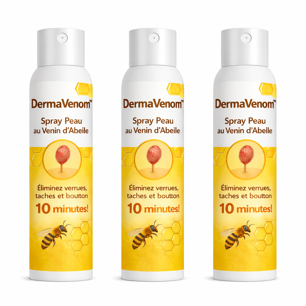 DermaVenom™ Spray Peau au Venin d’Abeille | Éliminez verrues, taches et boutons en 10 minutes !