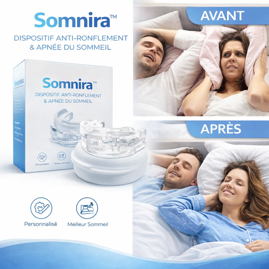 Somnira™ Dispositif Anti-Ronflement & Apnée du Sommeil | Respirez librement et dormez profondément dès la première nuit !
