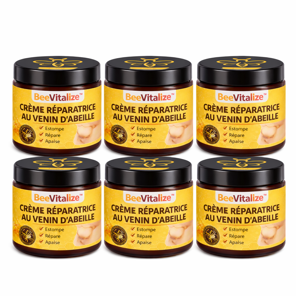 BeeVitalize™ Crème Réparatrice au Venin d’Abeille | Répare votre peau et élimine eczéma, boutons et rougeurs en quelques minutes !