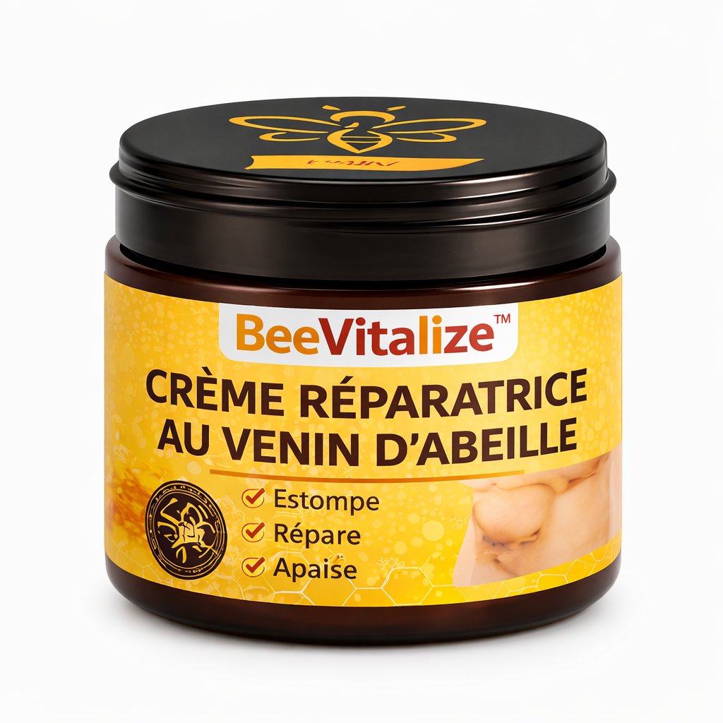 BeeVitalize™ Crème Réparatrice au Venin d’Abeille | Répare votre peau et élimine eczéma, boutons et rougeurs en quelques minutes !