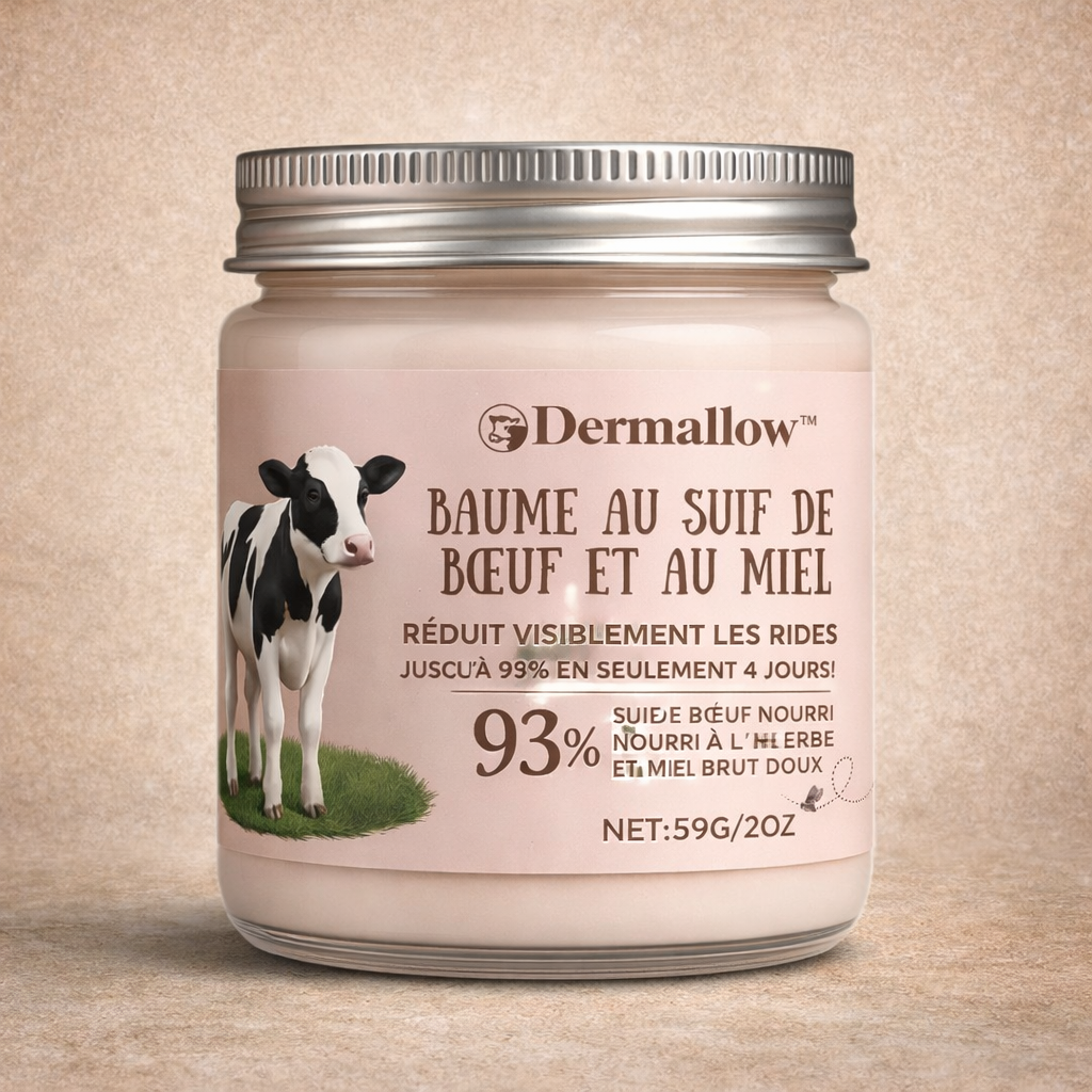 Dermallow™ Baume au suif de bœuf et au miel | Réduit visiblement les rides jusqu’à 93 % en seulement 4 jours !