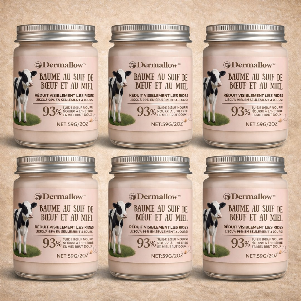 Dermallow™ Baume au suif de bœuf et au miel | Réduit visiblement les rides jusqu’à 93 % en seulement 4 jours !
