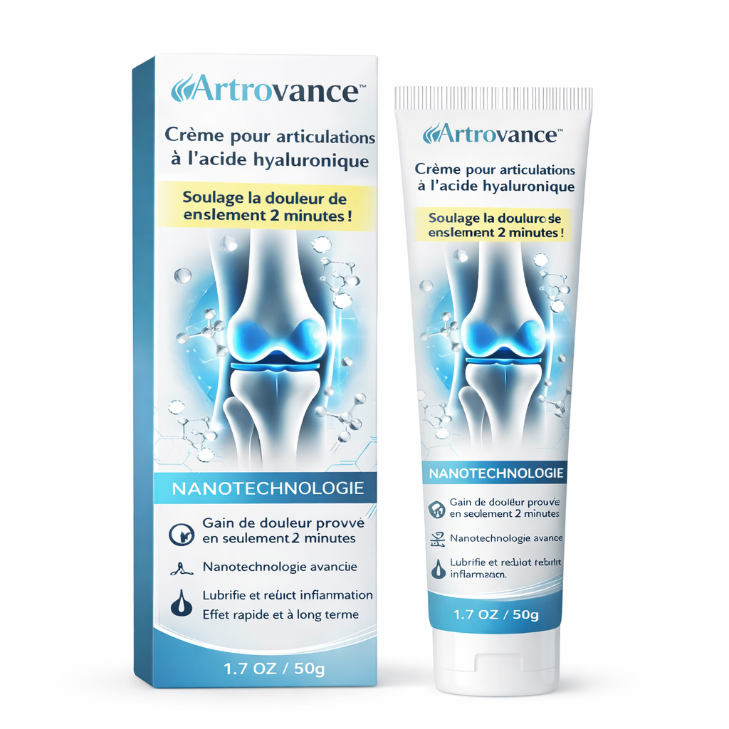 Artrovance™ Crème pour articulations à l'acide hyaluronique | Soulage la douleur de l'arthrose en seulement 2 minutes !