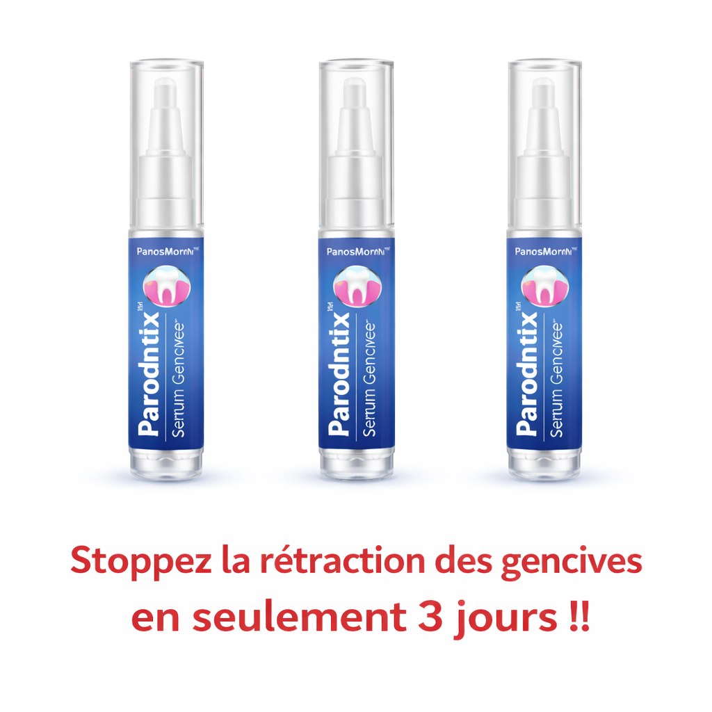 Parodentix™ Sérum Gencives | Stoppez la rétraction des gencives en seulement 3 jours !