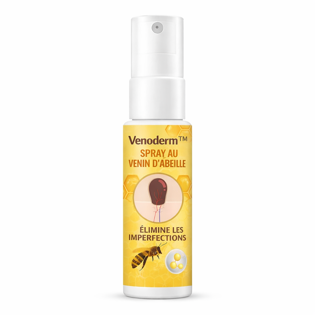 Venoderm™ Spray au Venin d’Abeille | Éliminez les imperfections et retrouvez une peau nette en 5 minutes !