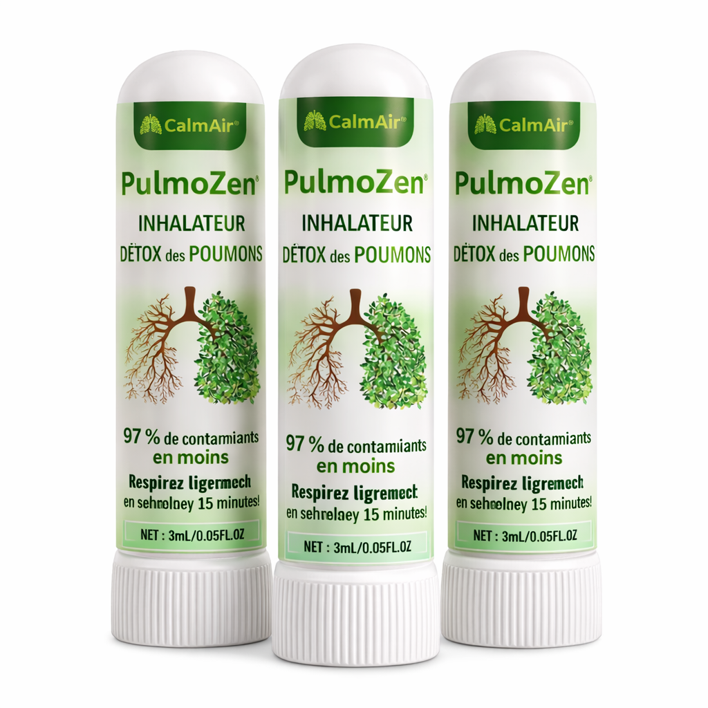 PulmoZen™ Inhalateur Détox des Poumons | 97 % de contaminants en moins : respirez librement en seulement 15 minutes !