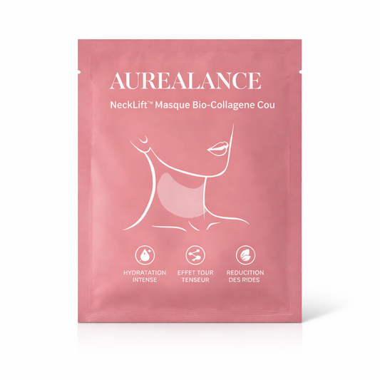 NeckLift™ Masque Bio-Collagène Cou | Raffermissez votre peau et réduisez les rides en 3 heures !