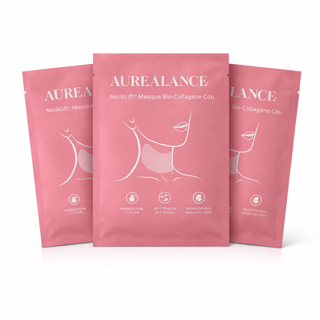 NeckLift™ Masque Bio-Collagène Cou | Raffermissez votre peau et réduisez les rides en 3 heures !