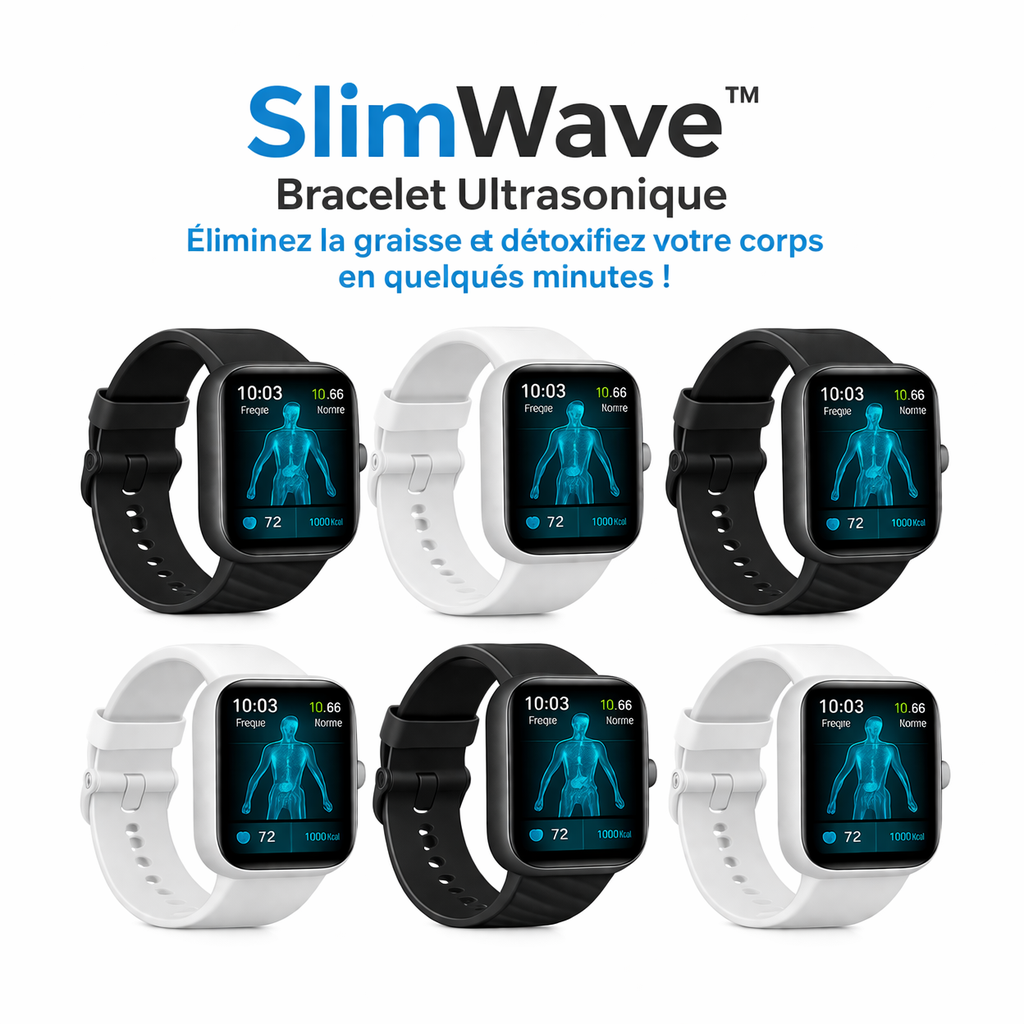 SlimWave™ Bracelet Ultrasonique | Éliminez la graisse et détoxifiez votre corps en quelques minutes !