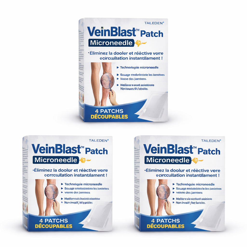 VeinBlast™ Patch Microneedle | Éliminez la douleur et réactivez votre circulation instantanément !