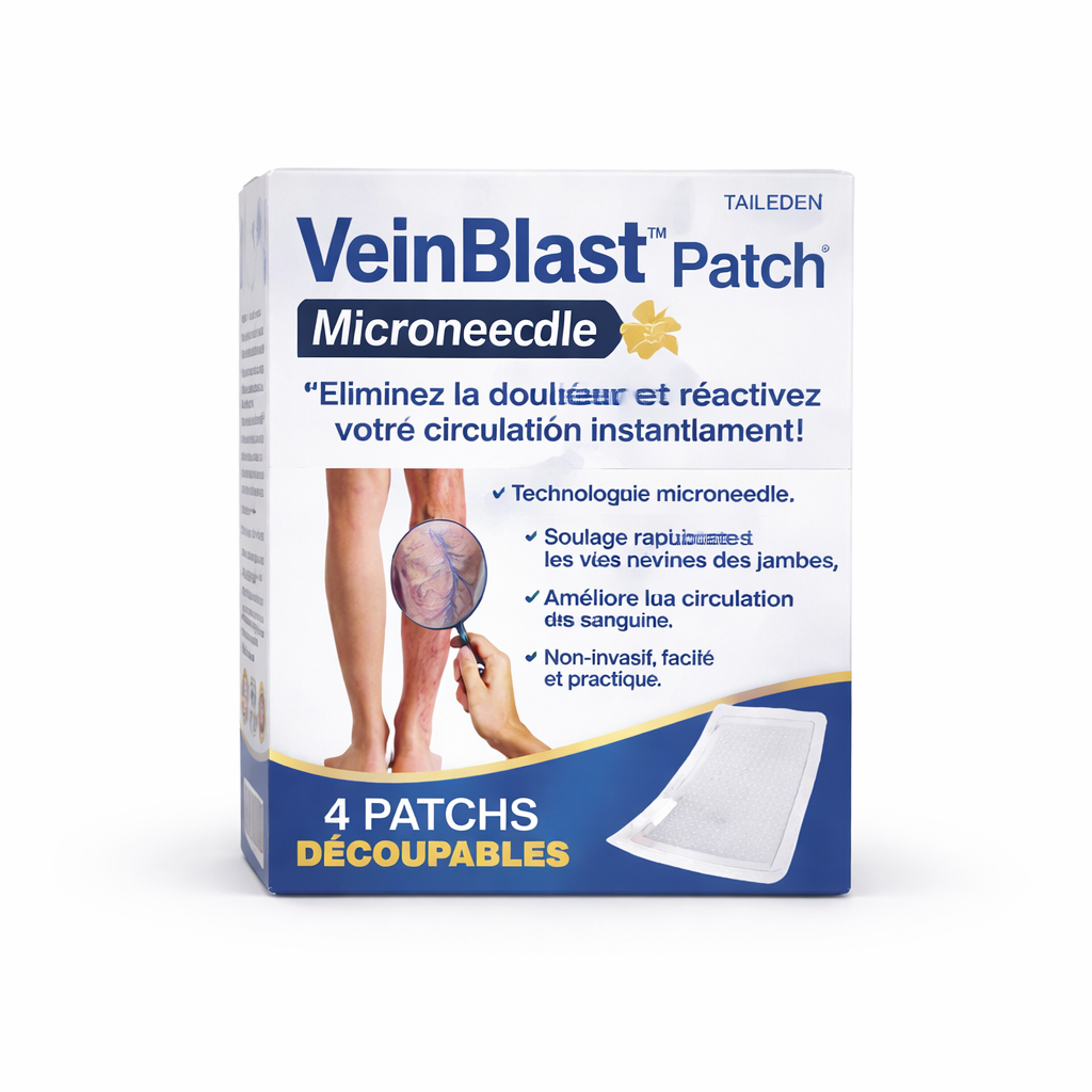 VeinBlast™ Patch Microneedle | Éliminez la douleur et réactivez votre circulation instantanément !