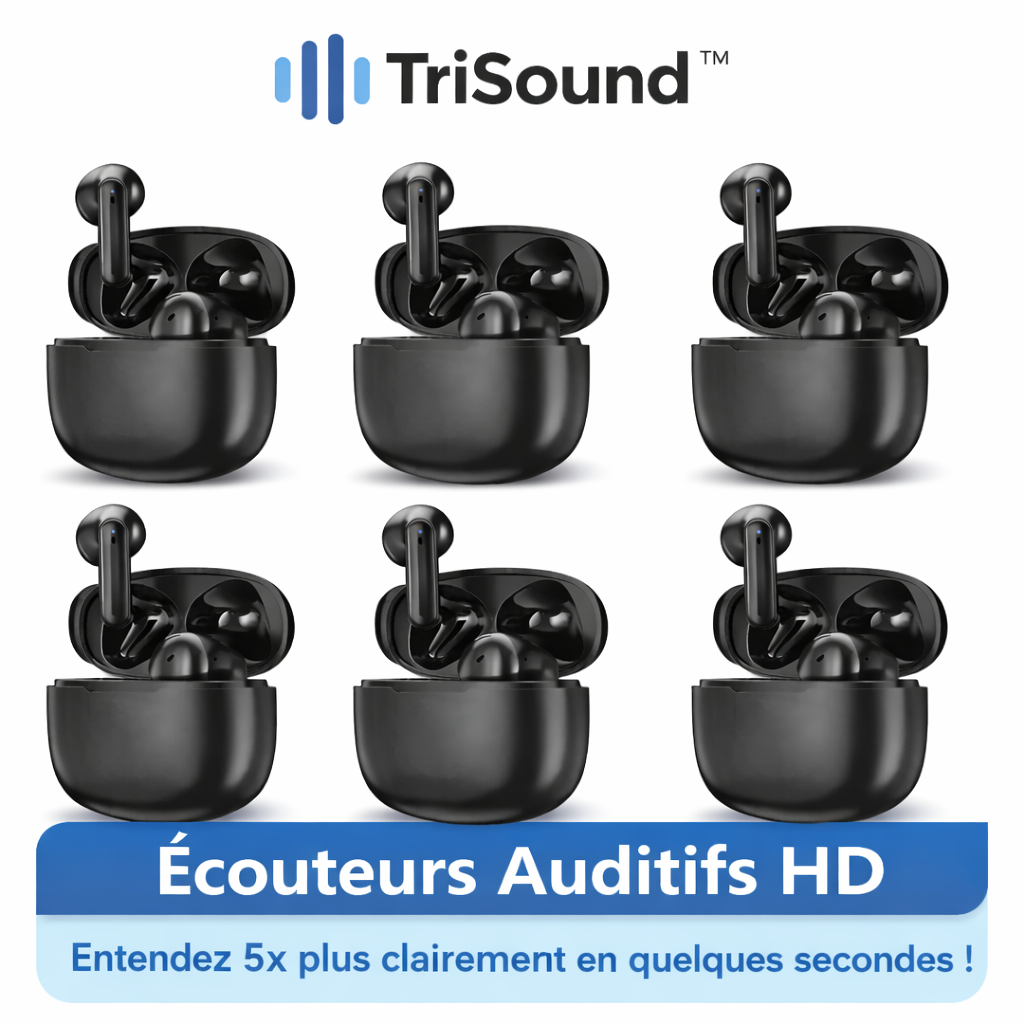 TriSound™ Écouteurs Auditifs HD | Entendez 5x plus clairement en quelques secondes !