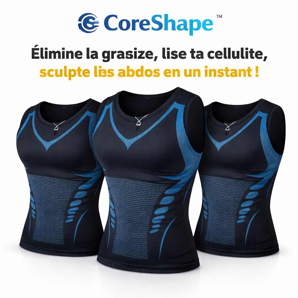 CoreShape™ Haut Amincissant | Élimine la graisse, lisse la cellulite et sculpte les abdos en un instant !