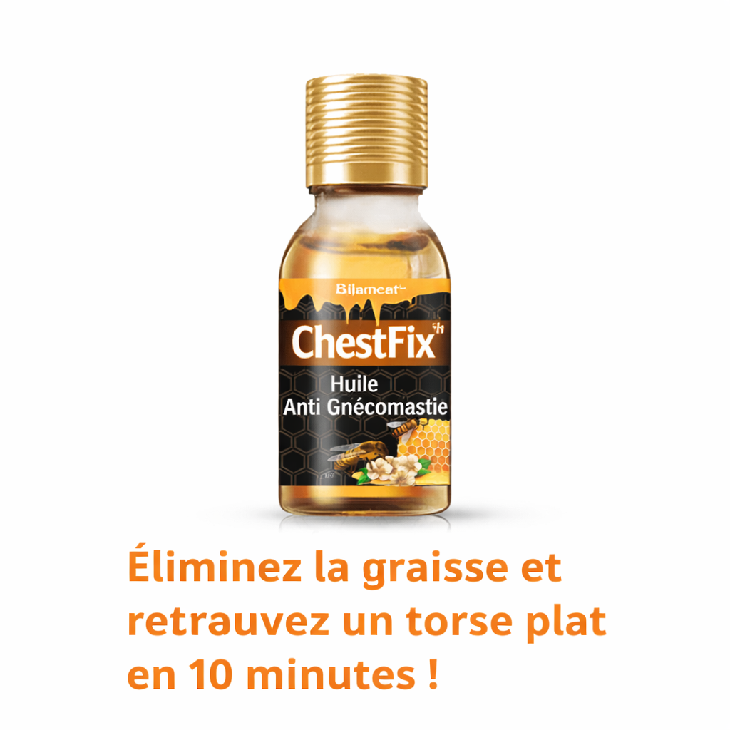 ChestFix™ Huile Anti-Gynécomastie | Éliminez la graisse et retrouvez un torse plat en 10 minutes !