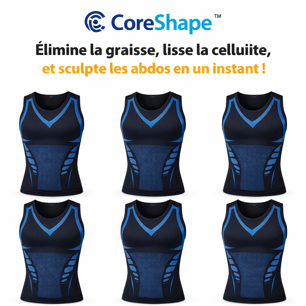 CoreShape™ Haut Amincissant | Élimine la graisse, lisse la cellulite et sculpte les abdos en un instant !