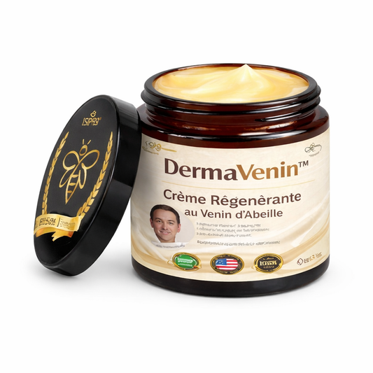 DermaVenin™ Crème Régénérante au Venin d’Abeille | Lissez et revitalisez votre peau en 24 heures !
