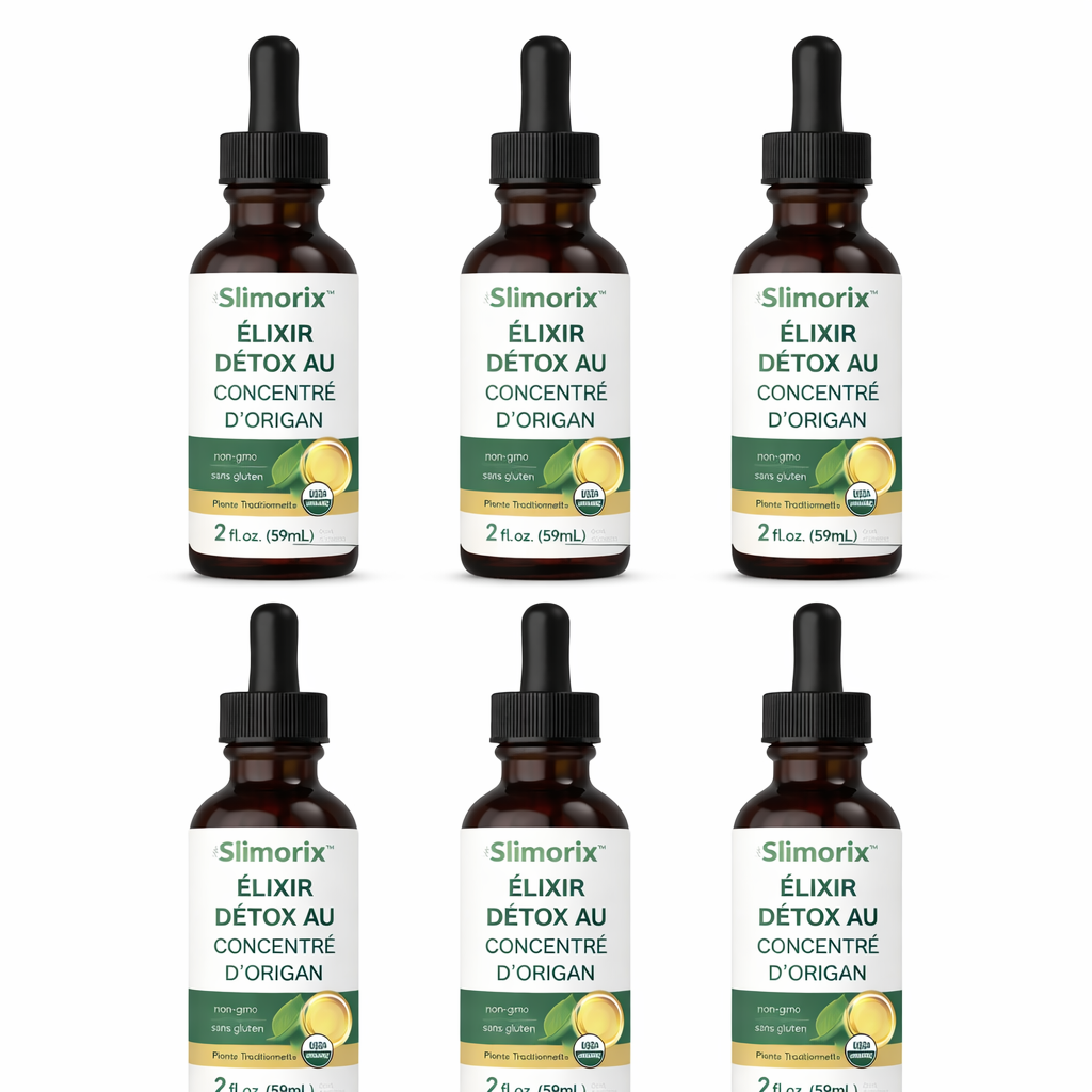 Slimorix™ Élixir Détox au Concentré d’Origan | Éliminez 3 kg de toxines en 48h et retrouvez un ventre plat !