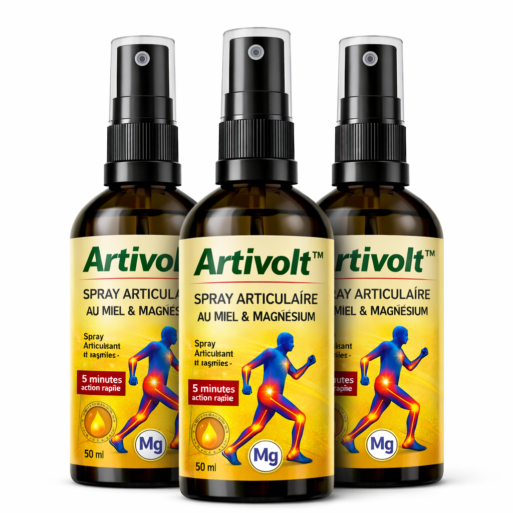 Artivolt™ Spray Articulaire au Miel & Magnésium | Éliminez vos douleurs articulaires en 10 minutes chrono !