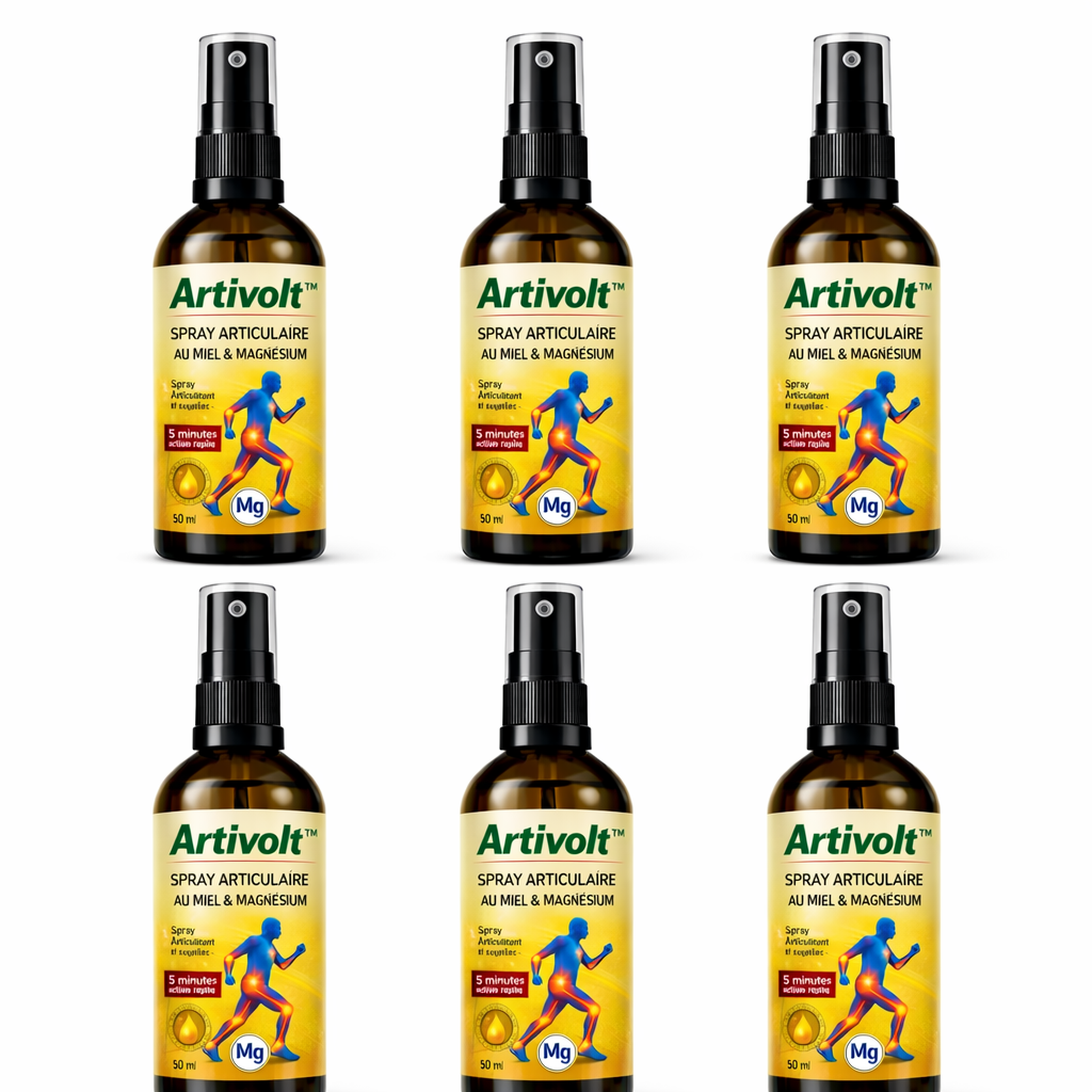 Artivolt™ Spray Articulaire au Miel & Magnésium | Éliminez vos douleurs articulaires en 10 minutes chrono !